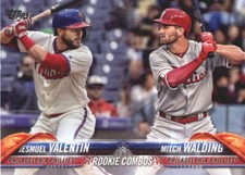 2018 Topps Update #US106 Jesmuel Valentin/Mitch Walding Philadelphia Phillies Ro