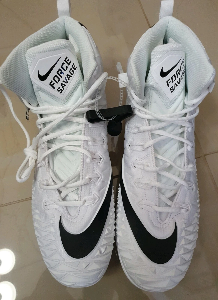 Rare Nike Force Savage Pro TD Promo Football Cleats Size 16 White