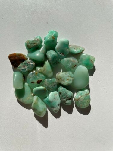 Chrysoprase tumbled stone crystal/ mineral x 1 (20-25mm) - Picture 1 of 2