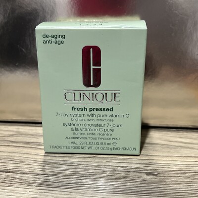 NEW Clinique Fresh Pressed 7-day system with Pure Vitamin C 0.01 Ounce