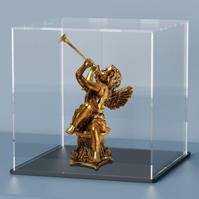 Dustproof Clear Acrylic Box with Lid - 12'' Square Display Case for Collectibles
