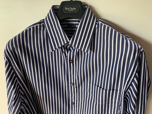 Paul Smith Shirt Navy Blue \u0026 White 