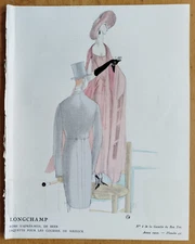 Art Deco Gazette de Bon Ton Pochoir Longchamp by Benito - 1920
