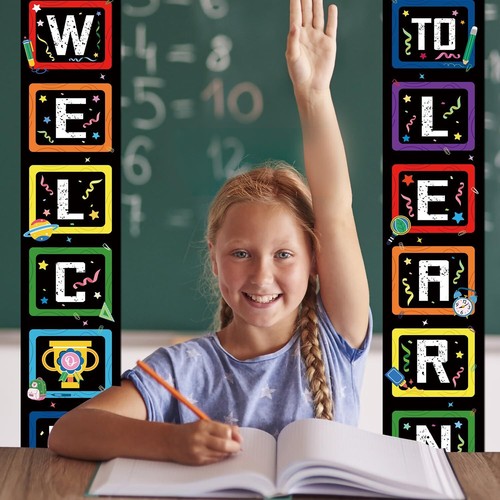 Welcome To Learn Porch Banner, First Day Of School Sign colorful  - Bild 3 von 7