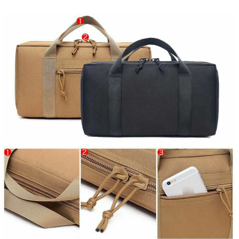 New Nylon Tactical Pistol Case Range Bag Handgun Bag Magazine Pouch Storage Case - Image 3 of 4