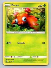 Carta Pokemon Paras Sole e Luna 2017 4/149