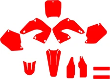 HONDA CR 125 250 / 2000 2001 plantilla vector  a escala real 1:1