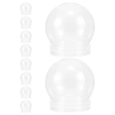 10 Pcs Miniature Plastic Snow Globe Balls Ornament DIY Containers
