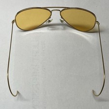 Vintage B L Ray Ban Gold Frame Ambermatic All Weather Shooter Sunglasses 58 14