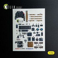 Kelik K32047 - 1:32 Ju-87G - Interior 3D Decals For Hasegawa Kit - Neu