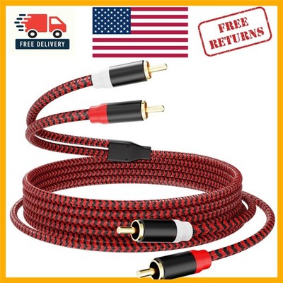 Versatile 6Ft RCA Cable | 2RCA Male to Male, Supports Digital & Analog Signals