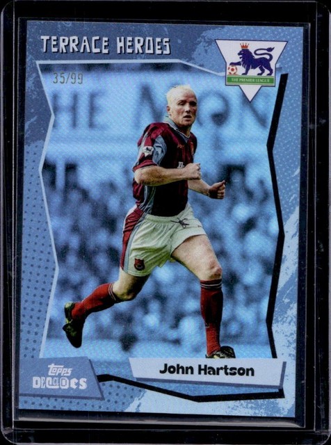 2025 Topps Decades Premier League 90s John Hartson Terrace Heroes Blue #/99