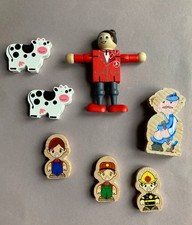 Tiere Menschen Spielfiguren Figuren Holz Natur & Farbe Konvolut 7 St&uuml;ck