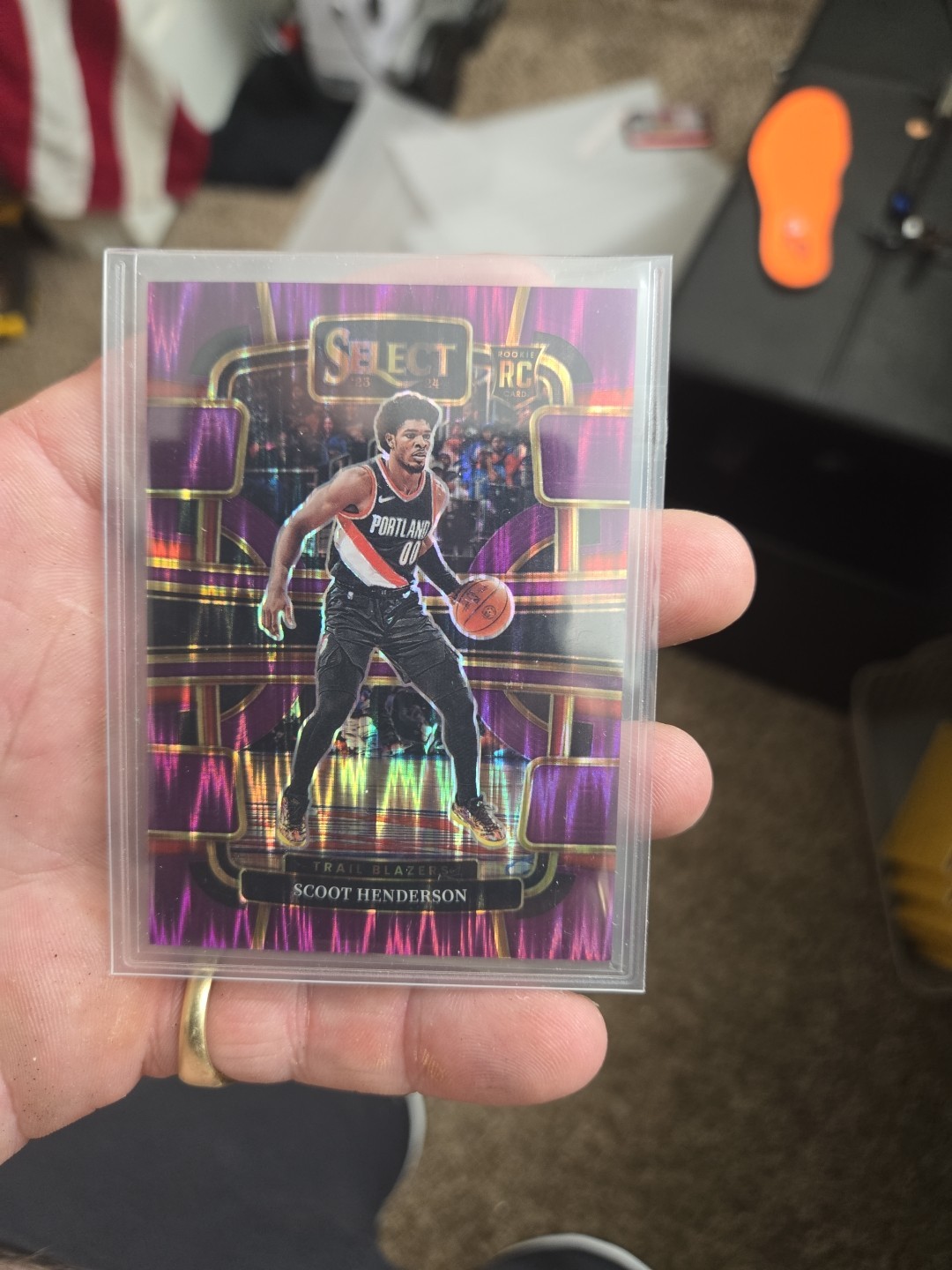 Scoot Henderson 2023-24 Panini Select /175 Flash Purple Concourse RC #77