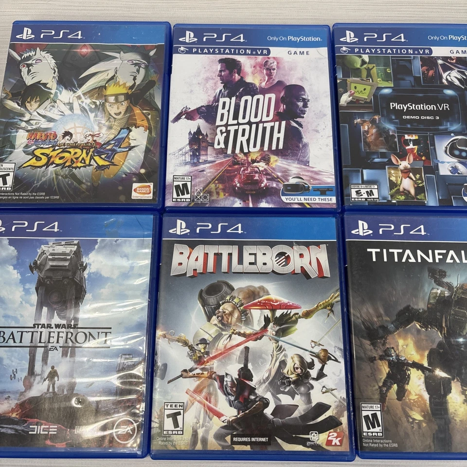 Lot Of 6 PlayStation 4 PS4 Games Blood & Truth Naruto Titanfall 2 Battlefront - Image 3 of 4