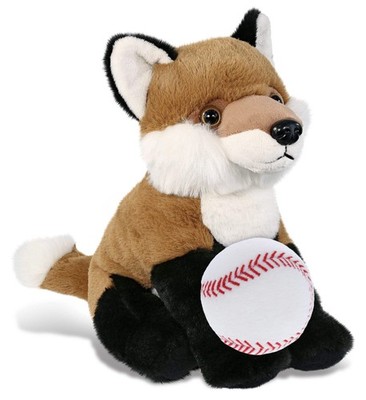 SUPER-SOFT PLUSH - FLOPPY FOX 9'' WITH BASEBALL PLUSH