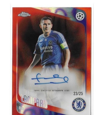 2025-26 Topps Chrome UCC Frank Lampard Autograph Orange 23/25 #CLA-FL / Chelsea