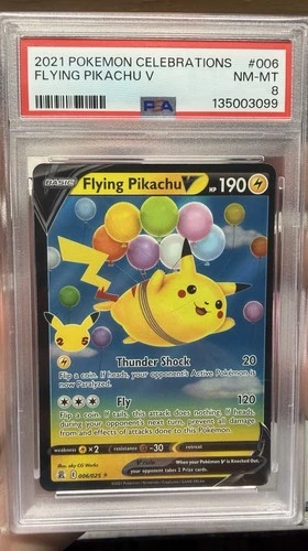 2021 POKEMON CELEBRATIONS #006 FLYING PIKACHU V PSA 8
