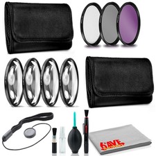 72mm Filter Kit Bundle with Close Up Lens Set, Cleaning Kit, and More