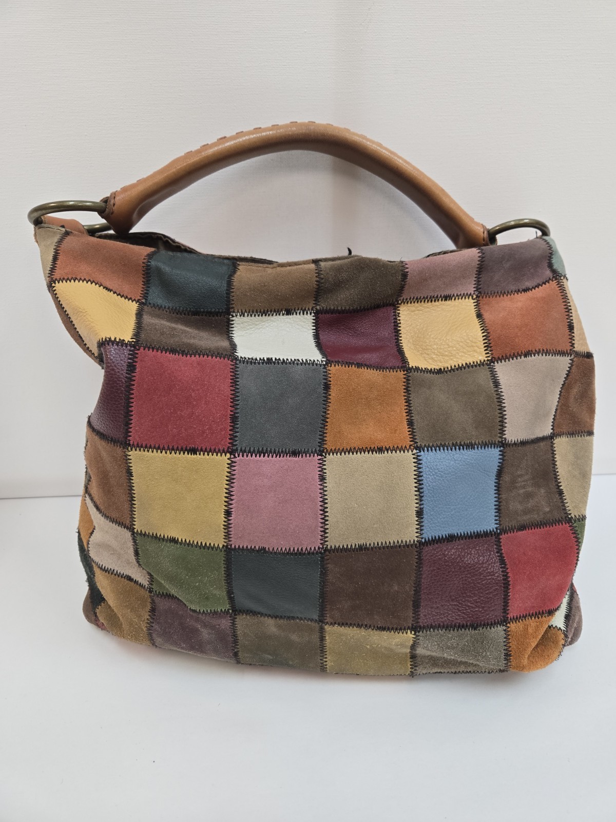 Vintage Patchwork Lucky Brand Patchwork Leather B… - image 1