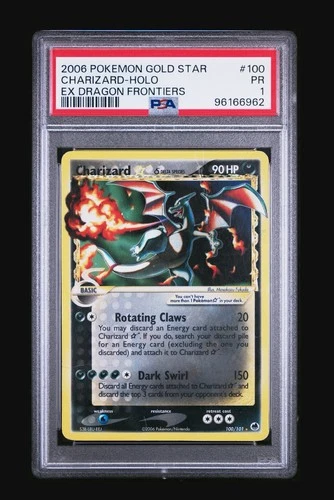 Rare! Gold Star Charizard PSA 1 Beautiful
