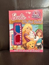 Barbie The Pet Hotel 3D Story/Stickers With Glasses New