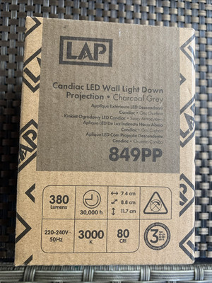 Kingfisher LAP Candiac LED Wandleuchte Down Projection anthrazitgrau