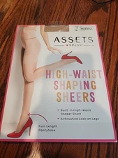Spanx Assets Size 2 Nude High Waist Shaping Sheer Full Length Pantyhose 269B NEW