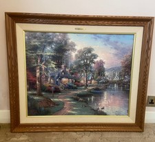 Thomas Kinkade Hometown Lake Limited Edition Artist Proof 24x30 Inch Leinwand