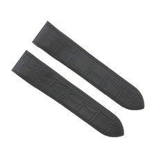 CORREA DE CUERO CORREA DE RELOJ PARA 38MM CARTIER SANTOS 100XL AJUSTE MODELO 2656 2657 NEGRA