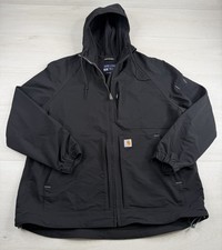 Carhartt Womens Super Dux Relaxed Fit Rain Defender Jacket Black Size Medium