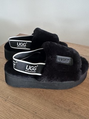 AUSTRALIAN SHEPHERD  UGG Slides Women Fluffy Sheepskin Wool Nonslip Sandal Puffy