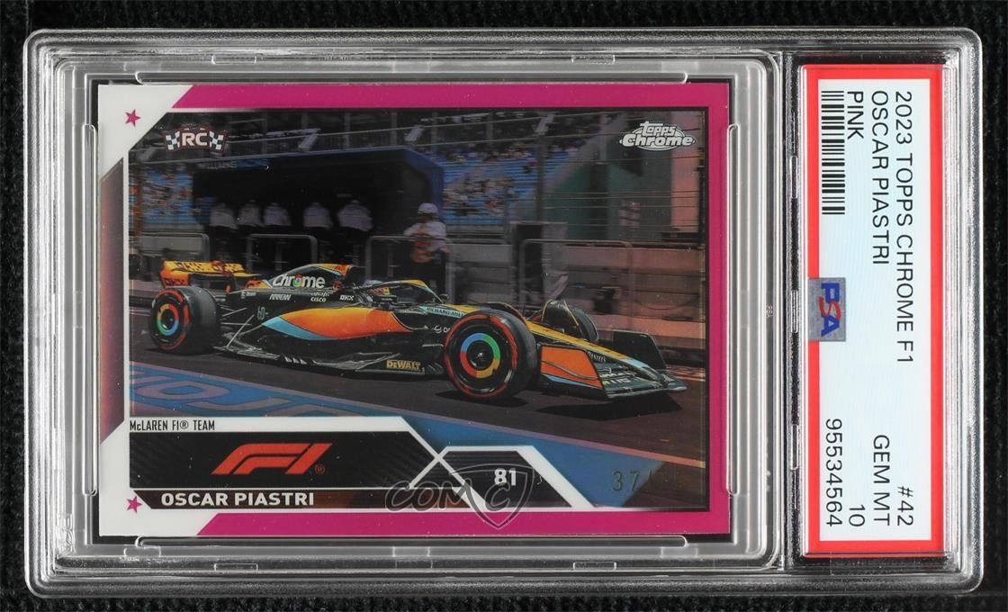PSA10ルーキーピアストリOSCAR PIASTRI RC REFRACTOR 2023 Chrome Formula 1 Pink Refractor /75 Oscar Piastri PSA