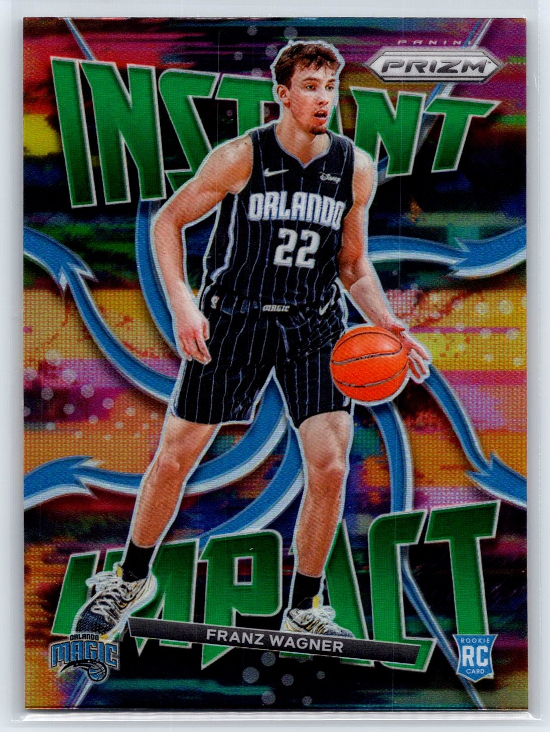 2021-22 Panini Prizm Franz Wagner Rookie Green Prizm Instant Impact Rookie #13
