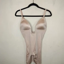 Spanx Bodysuit Womens Medium Suit Your Fancy Plunge Bra Low-Back Shapewear