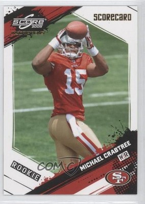 2009 Score Inscriptions Scorecard 31/50 Michael Crabtree #372 Rookie RC 0b9