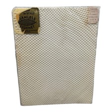 Vintage Seamless Fishnet Stockings 100 Stretch Nylon Fits 10-11 Sz B Off White
