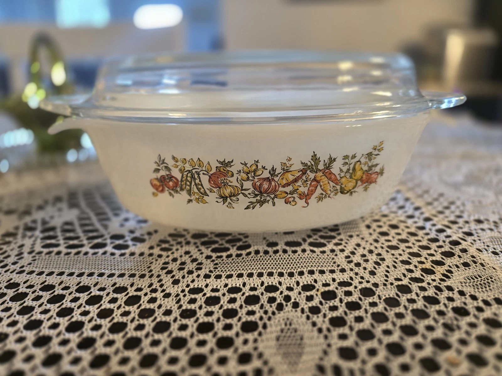 Vintage Anchor Hocking, Fire King Casserole With Lid, Fall Collection