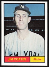 1982  Galasso 1961 World Champions Yankees #23 Jim Coates   - FREE SHIPPING