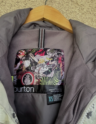Burton DryRide Gray White Camo Winter Snowboard Snow Ski Jacket