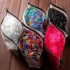2000 Pcs Disposable Rubber Elastic Hair Ties Kids Colorful Ponytail Bands