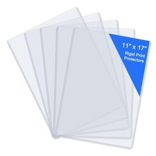 11" x 17" Hard Plastic Sheet Protectors, Menu Rigid Print X 17" 5 Pack