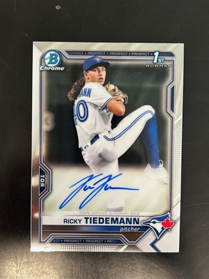 2021 Bowman Draft - Chrome Draft Pick Autographs Ricky Tiedemann #CDA-RTI...