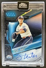 2026 Topps Chrome Black Jack Leiter Auto Autograph Blue Refractor #/150 Rangers