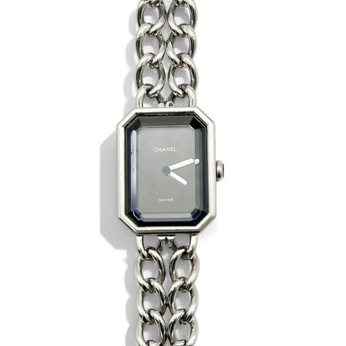 CHANEL Premiere M Quartz Watch Silver Stainless Steel Women's Authentic