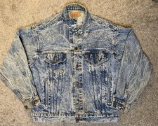 Vintage Levi's Denim Trucker Jacket Adult Medium Blue Faded Made in USA