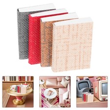 16 Pcs Dollhouse Book Decor Miniature Books for Shelves Scale Library