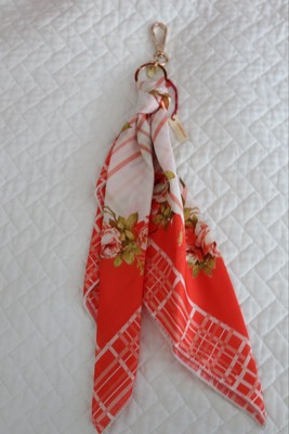 JOHNNY WAS Keychain Zoila Bandana Silk Scarf Handkerchief NWT Boho Bag Charm