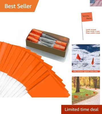 Marking Flags, Fluorescent Orange Color/000 Pcs/5x4x5 Inch, Yard Flags for La...