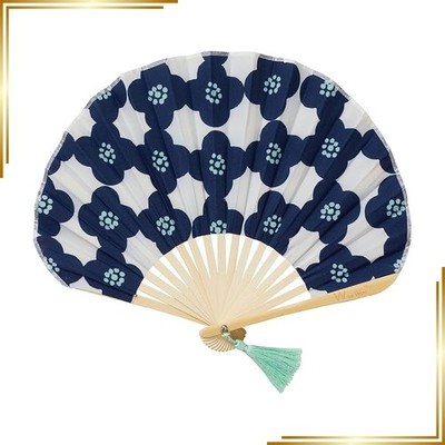 Wpc. Gift Box Fan Camellia Navy Women's Heat Stroke Used